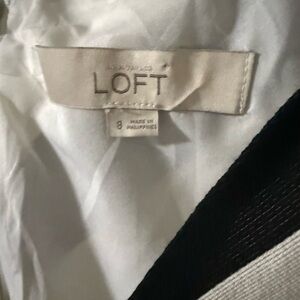Loft dress black and off white, perfect condition.